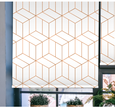 Store enrouleur salon moderne octogones - TenStickers