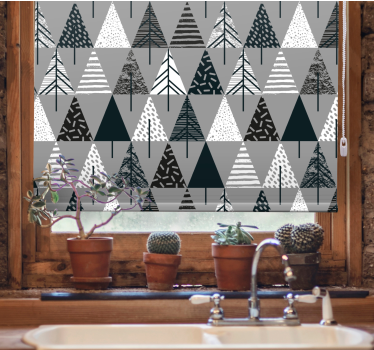 Store enrouleur cuisine arbres minimalistes style nordique - TenStickers