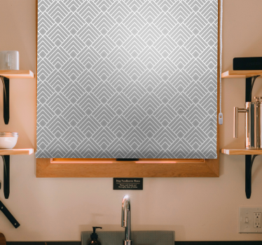 Store enrouleur cuisine nordique lignes zigzag gris - TenStickers