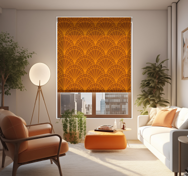 Store orange salon élégant demi-cercles - TenStickers