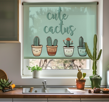 Store enrouleur cuisine cute cactus - TenStickers