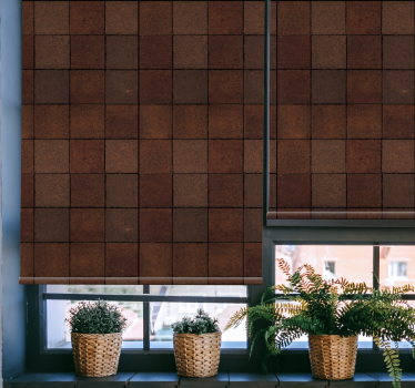 Store enrouleur cuisine motif carrelage marrons - TenStickers