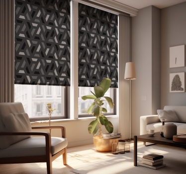 Store salon triangles géométriques tons noirs - TenStickers