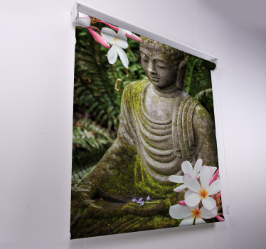 Store enrouleur salon zen avec statue de bouddha - TenStickers