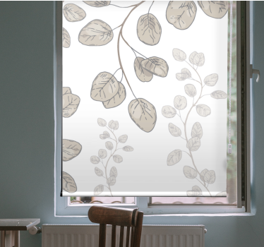 Store enrouleur cuisine avec feuilles à la provençale - TenStickers