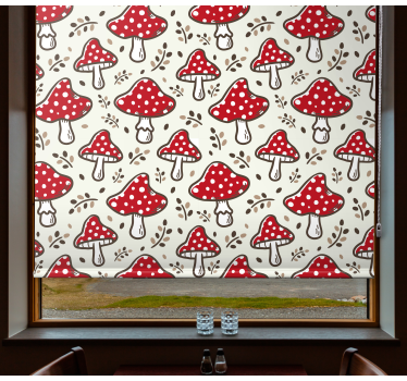 Store enrouleur cuisine champignons colorés - TenStickers