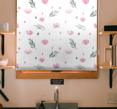 Store enrouleur cuisine thème floral délicat - TenStickers