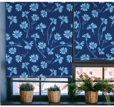 Stores fleurs et plantes Fleurs bleu marine - TenStickers