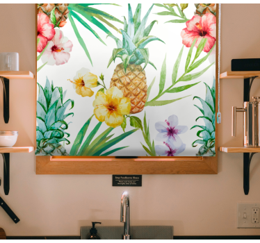 Store enrouleur cuisine avec fruits et légumes Ananas peint - TenStickers