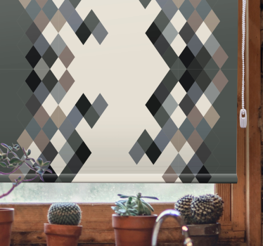 Store enrouleur salle de bain blocs de couleurs grises - TenStickers