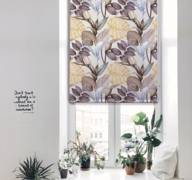 Store enrouleur floral motif plantes tropicales XXL - TenStickers