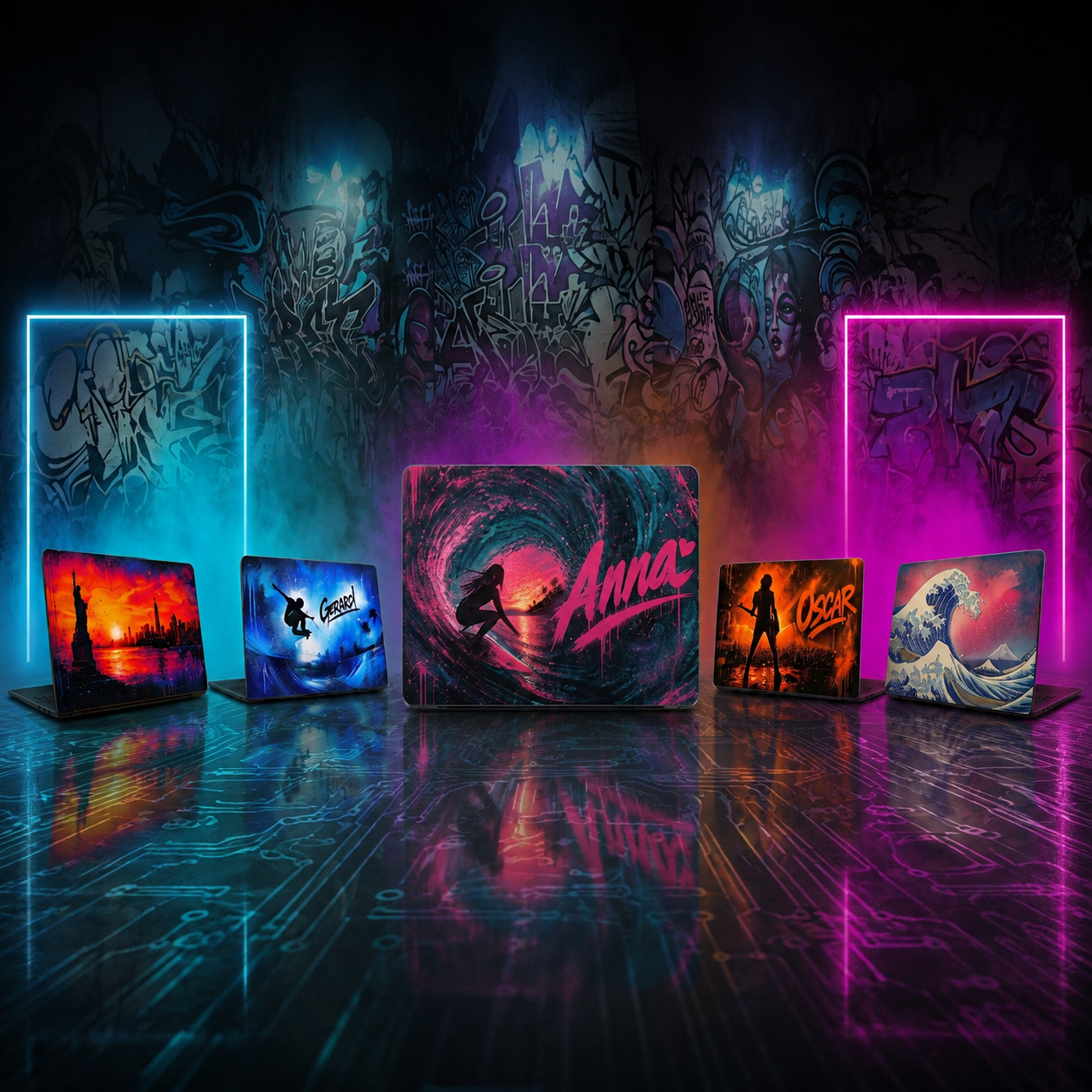 Collection stickers pour ordinateur portable: