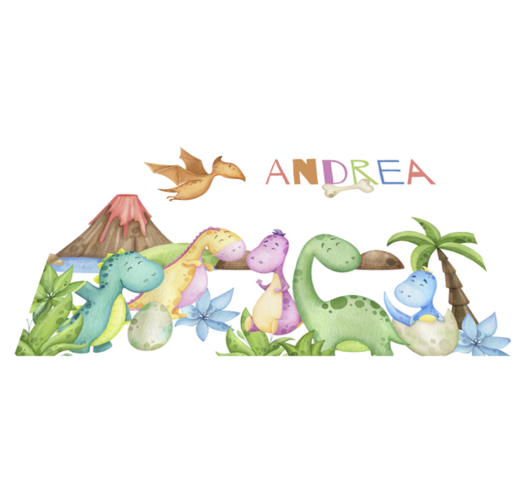 Set de table design nom scène jurassique - TenStickers