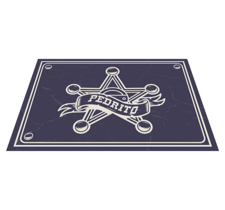 Set de table Etoile de shérif et nom - TenStickers