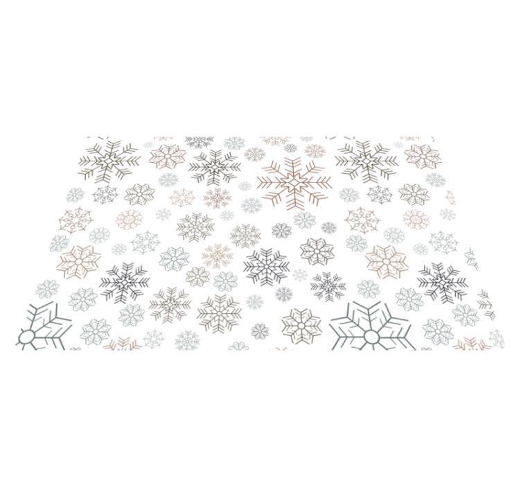 set de table noel sticker de flocons de neige - TenStickers