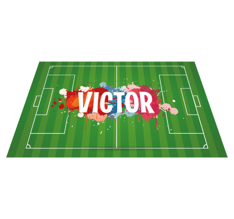 Set de table original terrain football nom personnalisable - TenStickers