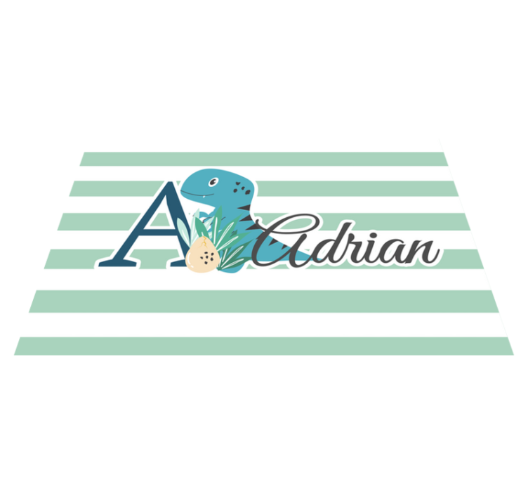 Set de table design enfant dino avec nom - TenStickers