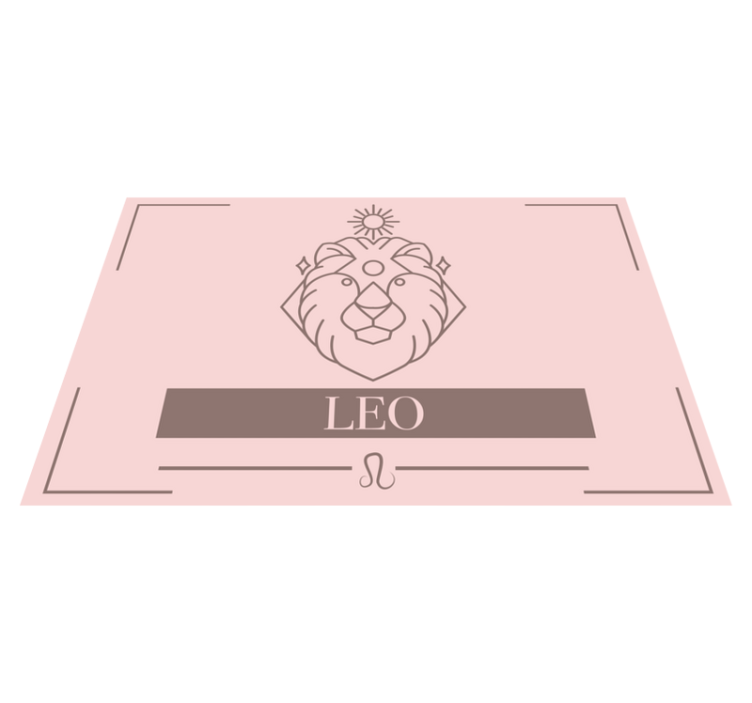 Set de table rose motif signe du zodiaque Lion - TenStickers