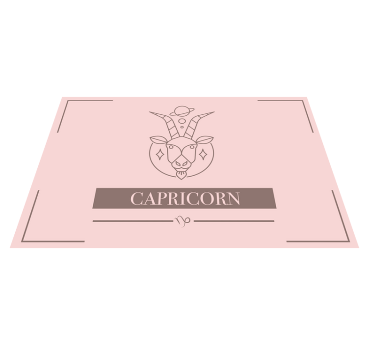Set de table rose signe du zodiaque Capricorne - TenStickers