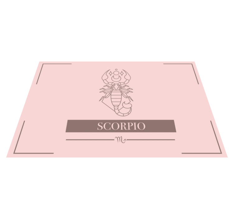 Set de table rose signe du zodiaque Scorpion - TenStickers