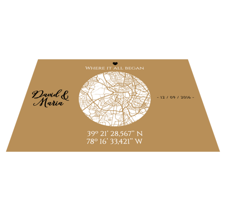 Set de table original couple design à personnaliser - TenStickers