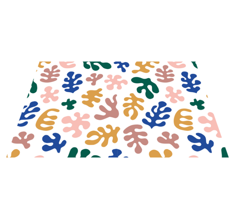 Set de table abstrait coloré de feuilles - TenStickers