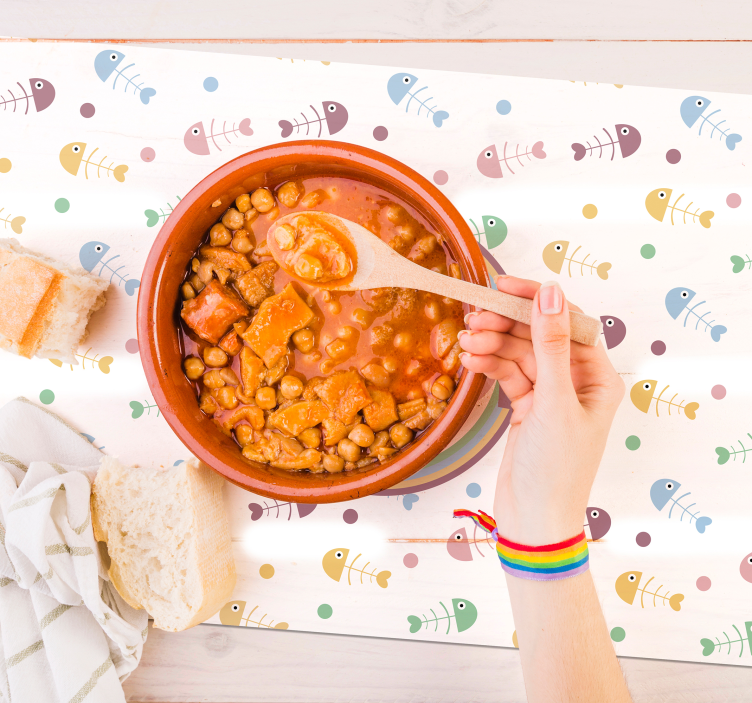 Set de table design enfant concept poisson animé - TenStickers