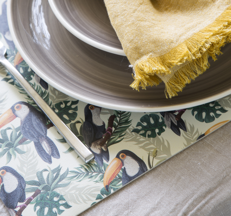 Set de table original motif toucan tropical - TenStickers
