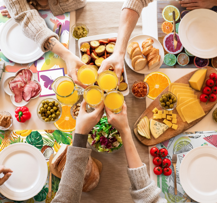 Set de table original arrangement de fruits agrumes - TenStickers