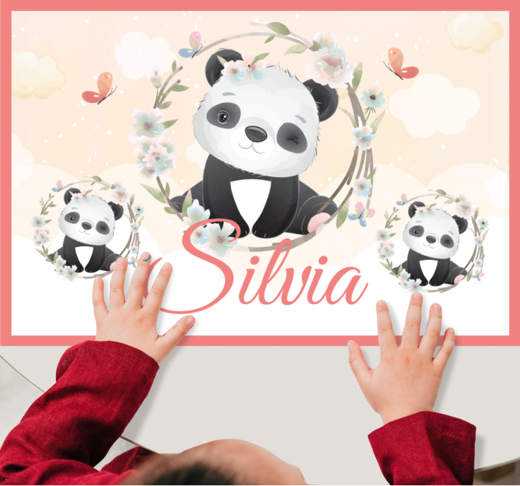 Set de table design enfant arrangement panda charmant - TenStickers