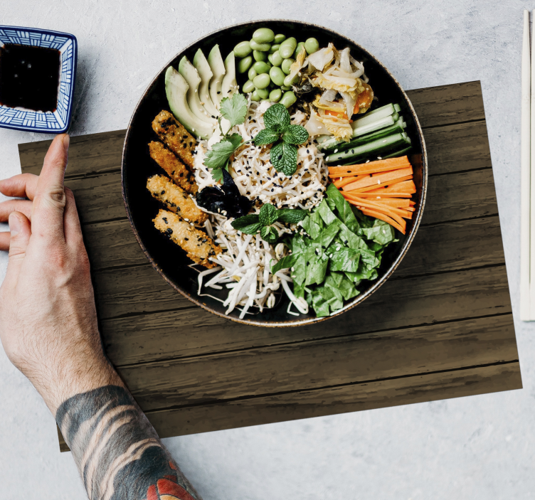 Set de table design bois - TenStickers