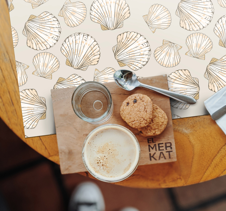 set de table rectangulaire Gros et petits coquillages - TenStickers