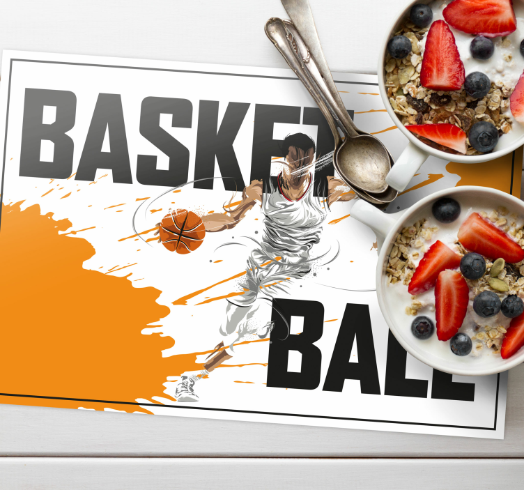 Set de table original avec un basketteur qui joue - TenStickers