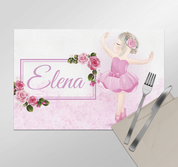 Set de table danseuse de ballet personnalisable - TenStickers
