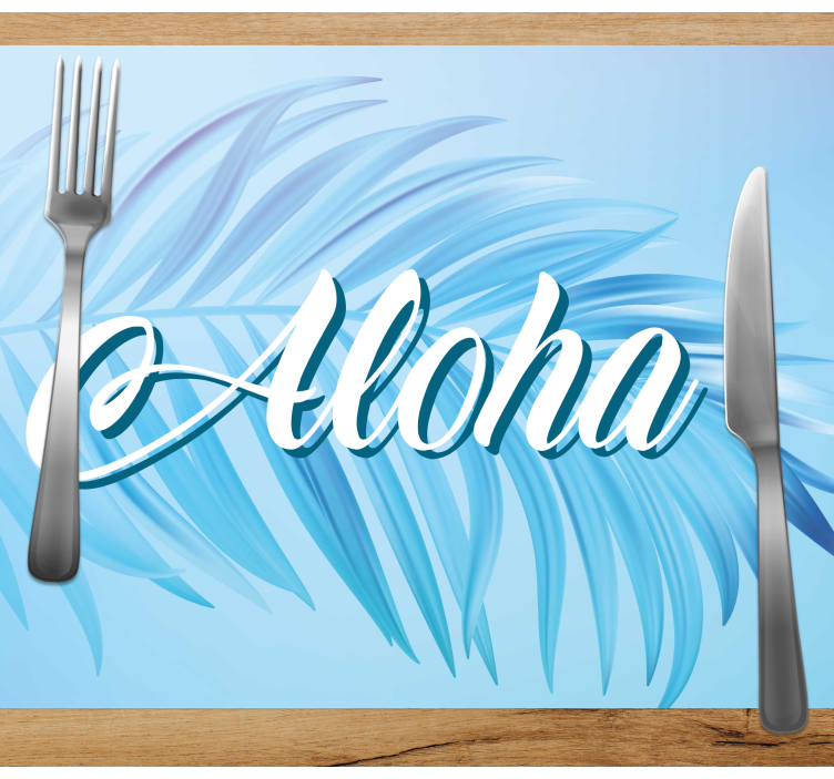 Set de table design nom Aloha personnalisable - TenStickers