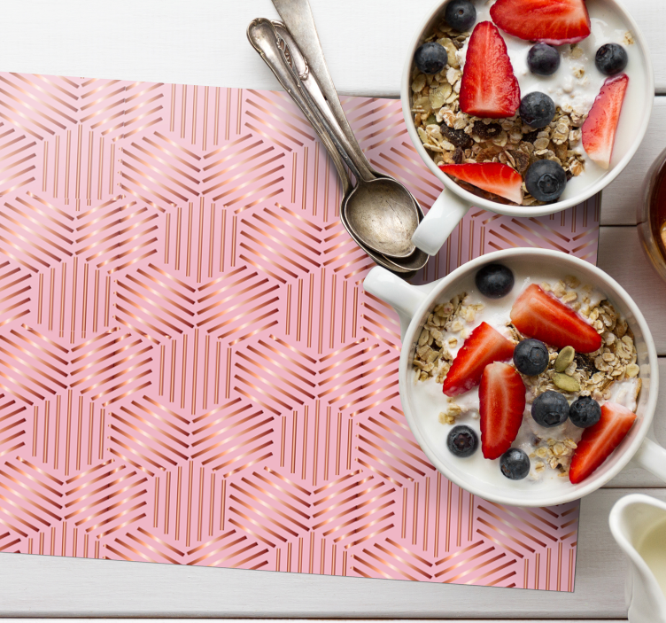 Set de table design bois agencement géométrique - TenStickers