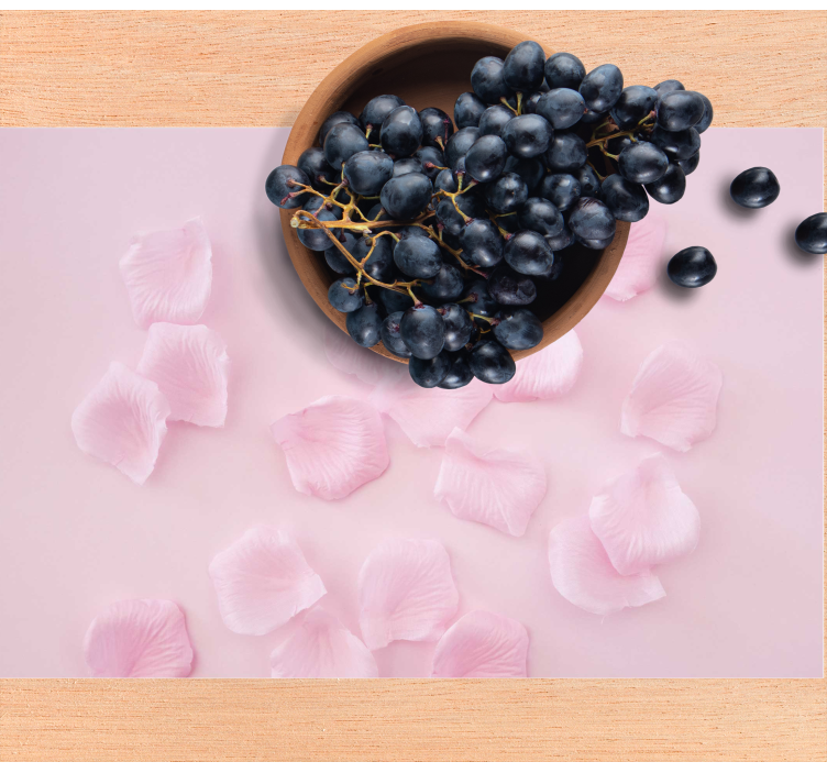 Set de table design bois arrangement floral délicat - TenStickers