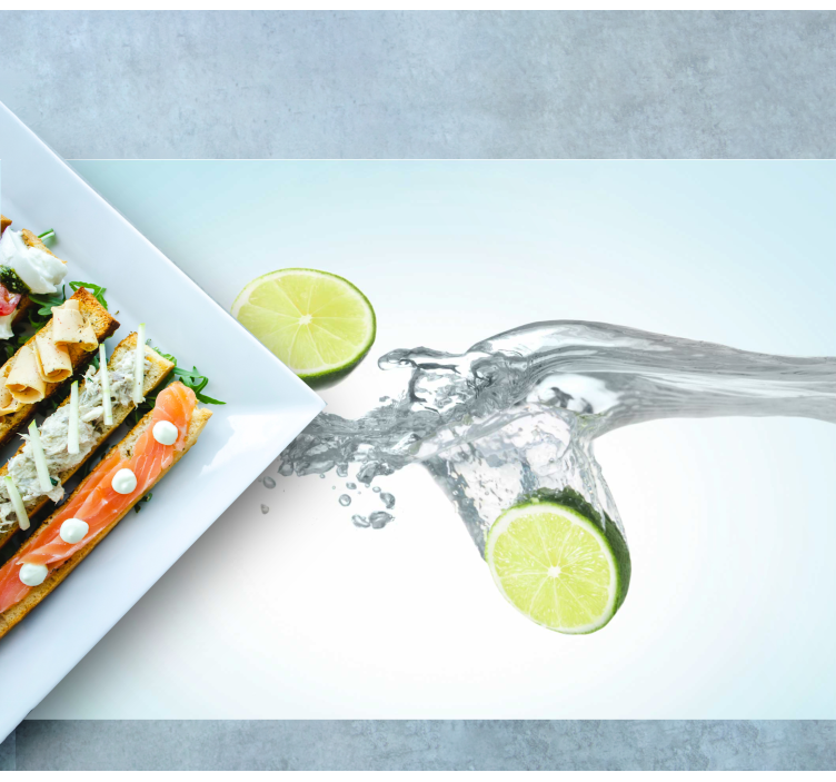 Set de table design bois éclaboussures de citrons - TenStickers