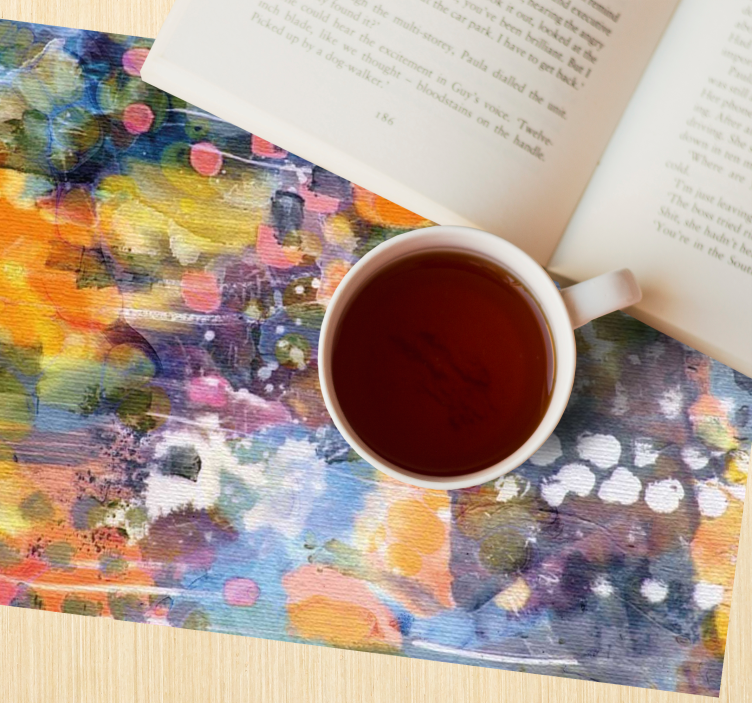 Set de table design bois éclat de couleurs - TenStickers