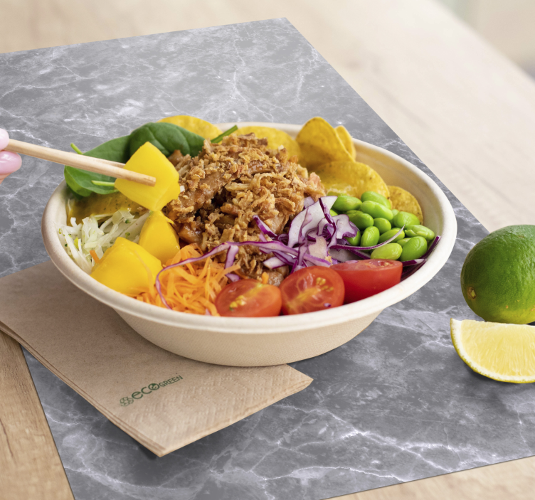 Set de table design bois effet marbré - TenStickers