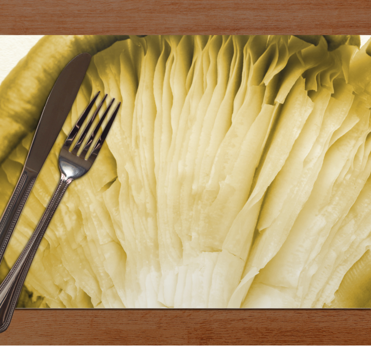 Set de table design bois feuilles courbées - TenStickers