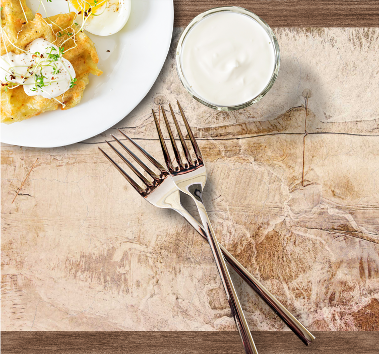Set de table design bois finition bois naturel - TenStickers