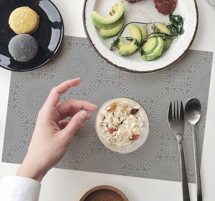 Set de table design bois finition grise texturée - TenStickers