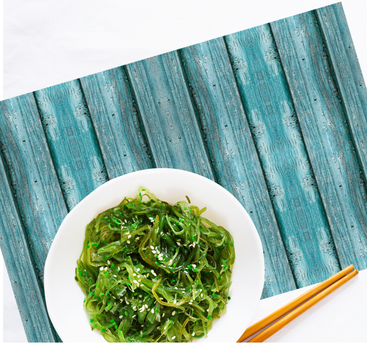 Set de table design bois fond en planches de bois - TenStickers