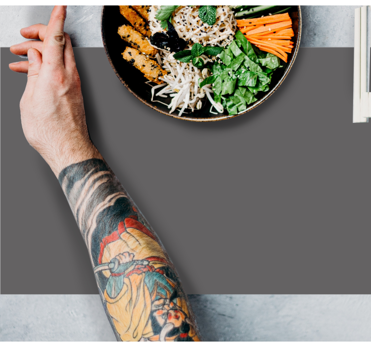 Set de table design bois motif bol alimentaire - TenStickers