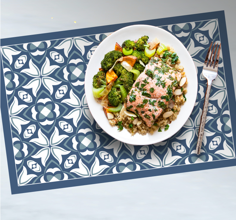 Set de table design bois motif botanique élaboré - TenStickers