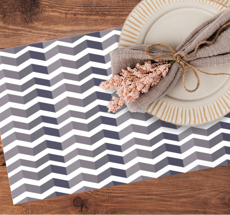 Set de table design bois motif chevron - TenStickers
