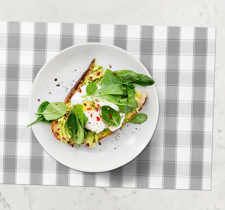 Set de table design bois motif damier classique - TenStickers