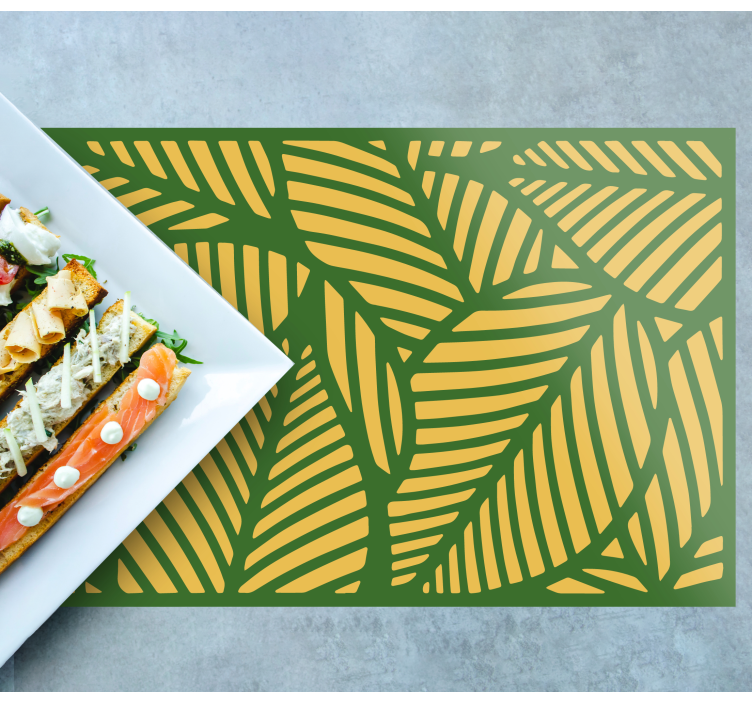 Set de table design bois motif feuilles - TenStickers