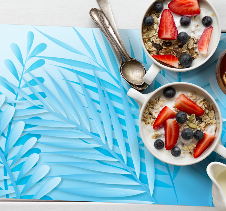 Set de table design bois motif feuilles de palmier - TenStickers